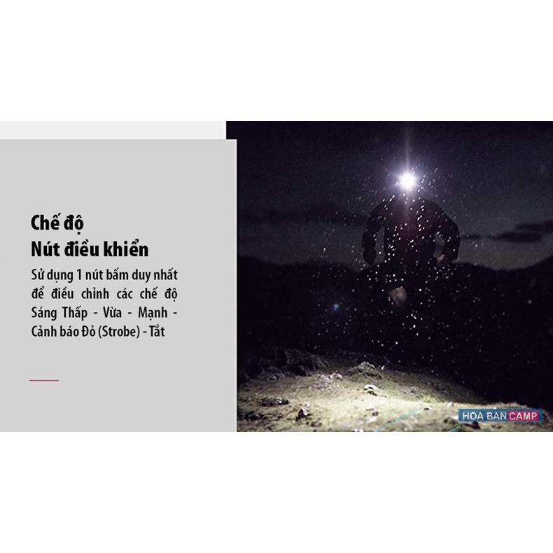 Đèn Pin Cảm Ứng Cắm Trại, Câu Cá Đa Năng SUNREI H100