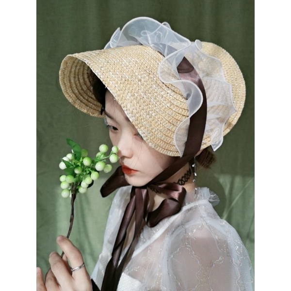 Mũ cói Lolita không kèm hoa