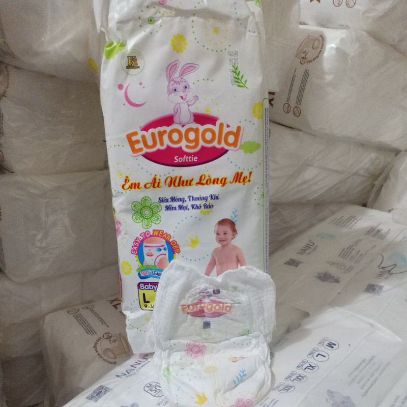 Bỉm Eurosoft(Eurogold) xuất nhật M50, L50, XL50, XXL50, XXXL50