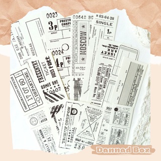 Set Mix 16 Giấy Note Ticket Phong Cách Vintage