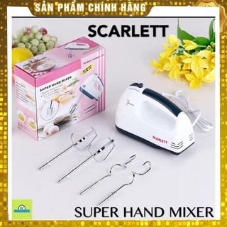 Máy đánh trứng nhào bột 7 tốc độ scarlett dễ dàng làm bánh tại nhà tặng kèm 2 que đánh trứng 2 que nhào bột