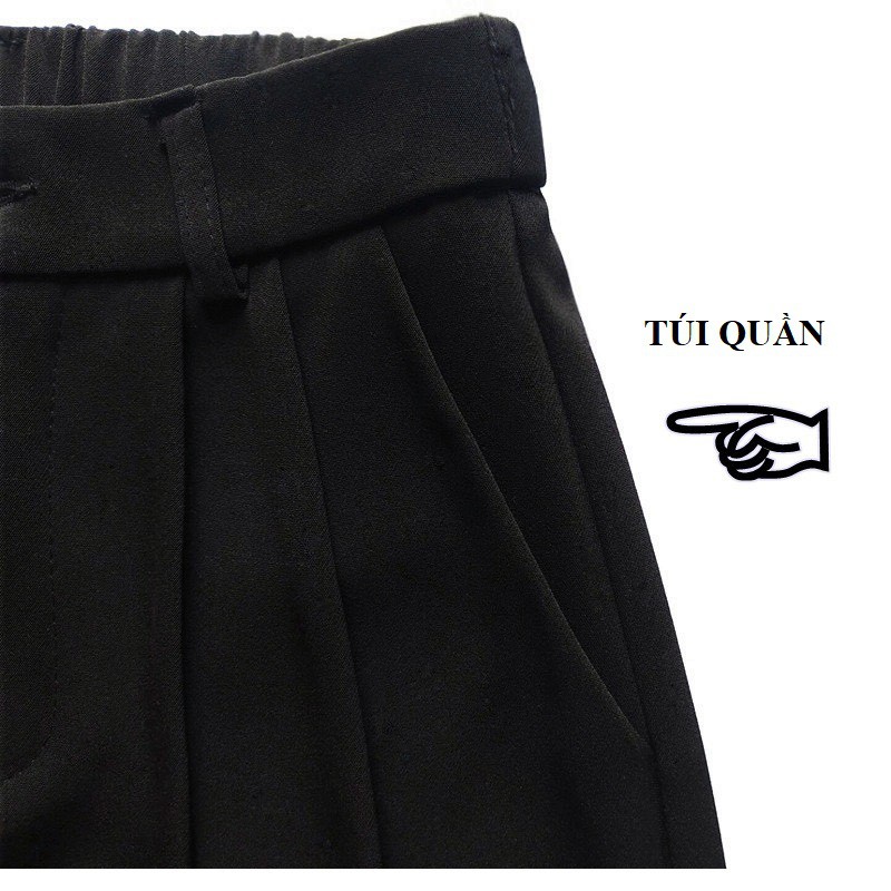 [Quần ống rộng] Quần vải ống suông ống rộng lưng cao trong BST quần dài ống xuông nữ