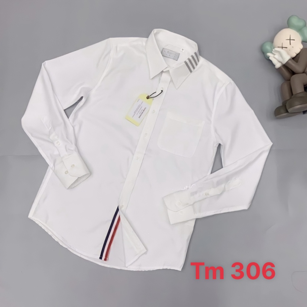 Áo sơ mi Thom Browne phối kẻ nam nữ mới nhất Áo sơ mi Thom Browne phối kẻ siêu hottrend 2023