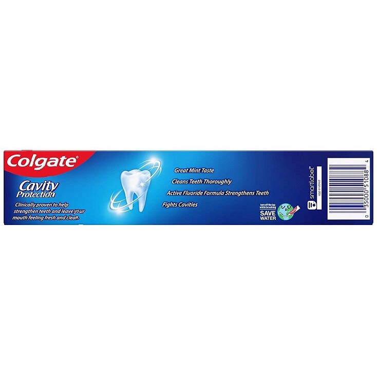 Kem đánh răng Colgate Cavity Protection 170g của Mỹ bảo vệ khỏi sâu răng-được chứng minh tăng cường men răng, sạch răng