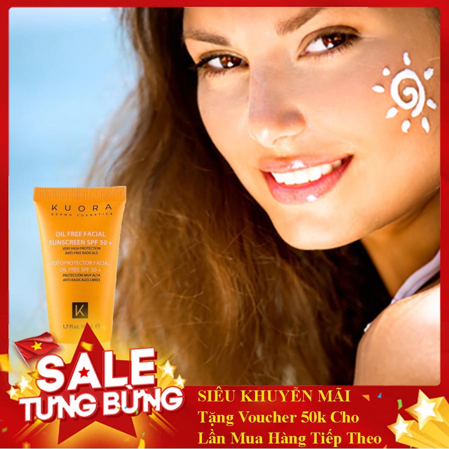 Kem Chống Nắng Dạng Sữa Lỏng Không Nhờn Rít Kuora Sunscreen SPF50+ 50ml