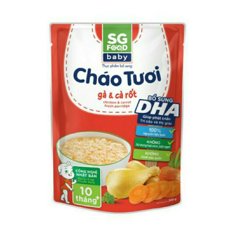 Cháo Tươi SG Food Sài Gòn Food Đủ Vị 10m, 12m ( Date 2024 )........: