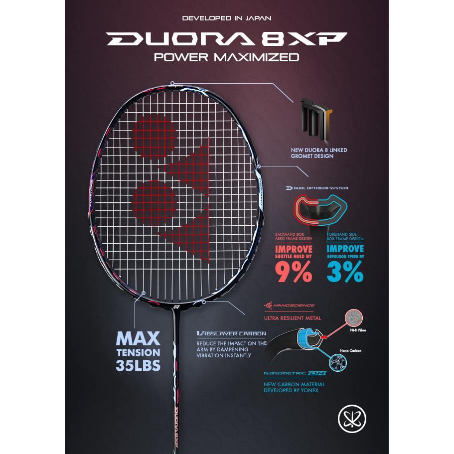 Vợt cầu Yonex Duora 8XP ( Xtra Performance ) 2018