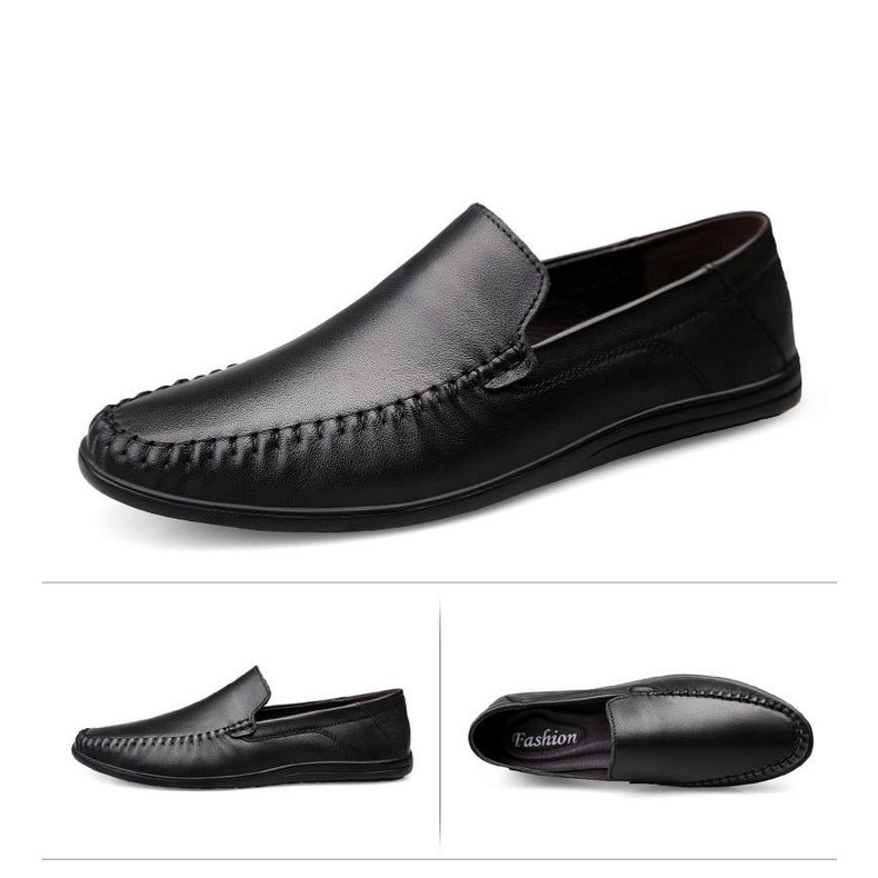 Giày Lười Da Nam, Phom Dáng Bắt Mắt, Thiết Kế Giữ Phom, Da Mềm. Đế Cao Su GD18B