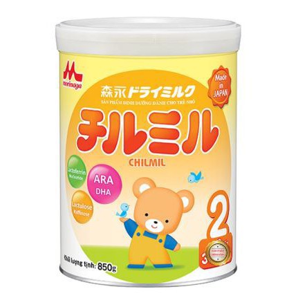 [có quà ]Sữa bột Morinaga Chilmil số 2 mẫu mới 850g