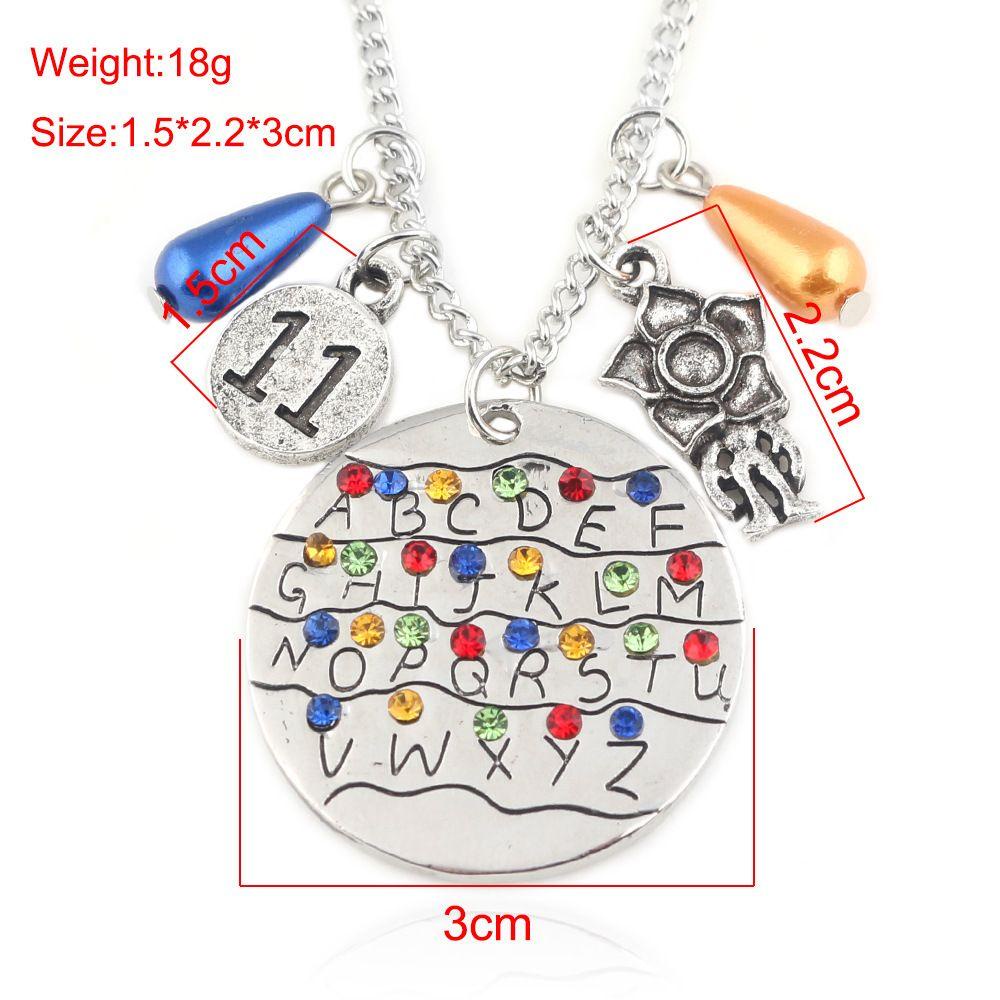 ANEMONE Vòng cổ Mặt Chữ Stranger Things Bằng Hợp Kim Dành Cho Nam