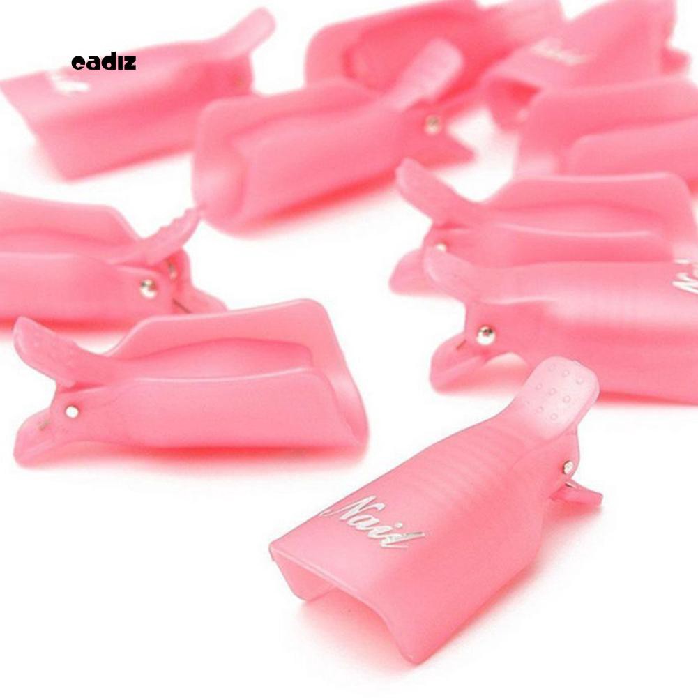 [Hàng mới về] Set 10 kẹp ủ tẩy sơn móng tay bằng nhựa