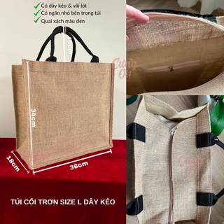 Túi cối trơn xuất khẩu size l - có vải lót và ngăn túi nhỏ - nút bấm hoặc dây kéo