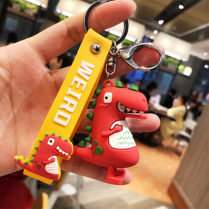 Móc treo chìa khoá chú khủng long tinh nghịch ngộ nghĩnh đáng yêu, móc khóa xe máy thú cưng Hot trend Tik Tok