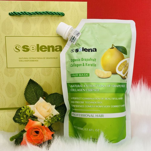 Kem Hấp - Ủ- Xả Phục Hồi Tóc Bưởi SELENA Siêu Mềm Mượt Dạng Túi 500ML