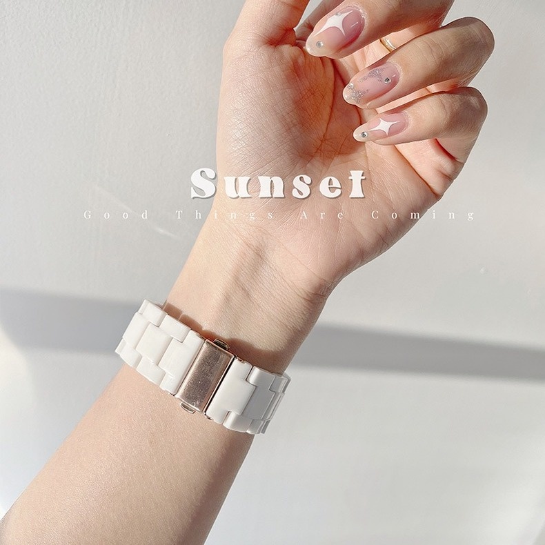 Dây Đeo Thay Thế Bằng Nhựa Cho Đồng Hồ Thông Minh Apple Watch 41mm 45MM 45 41 38 42 44 40 mm Series 7 6 SE 5 4 3 2 1