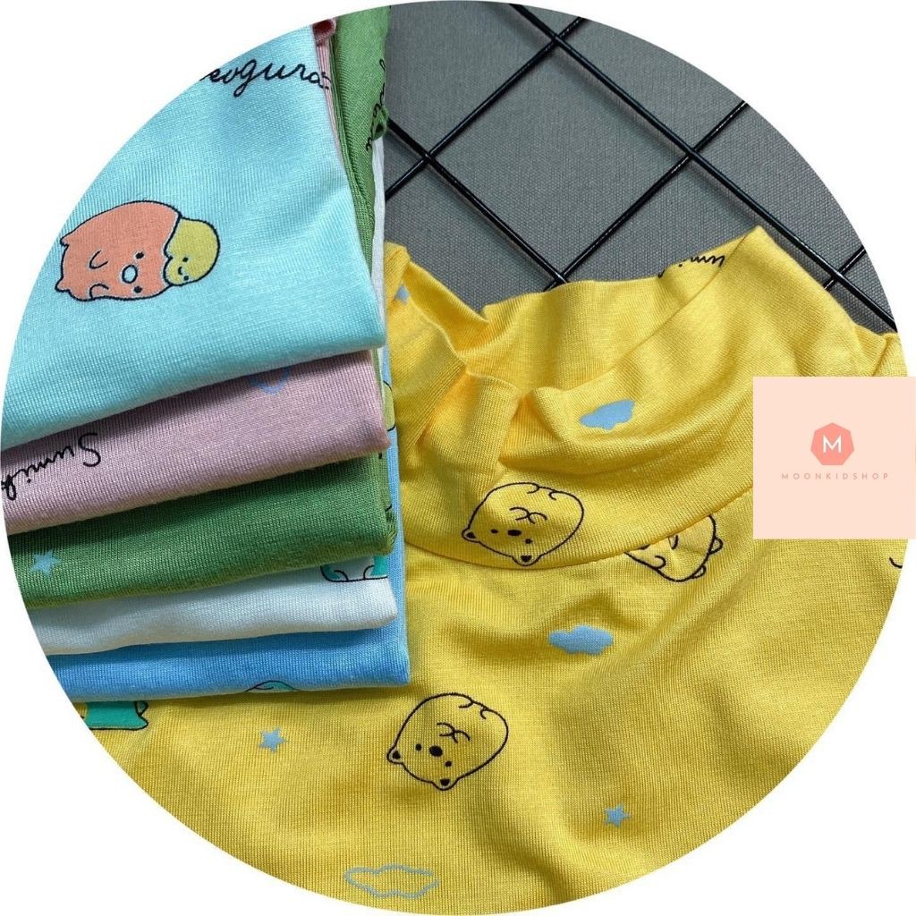 Bộ Thun Lạnh Baby Cổ Cao dành cho bé 👄SỜ LÀ SƯỚNG NHÌN LÀ THÍCH👄 Cotton 100% cho bé từ 5-18kg