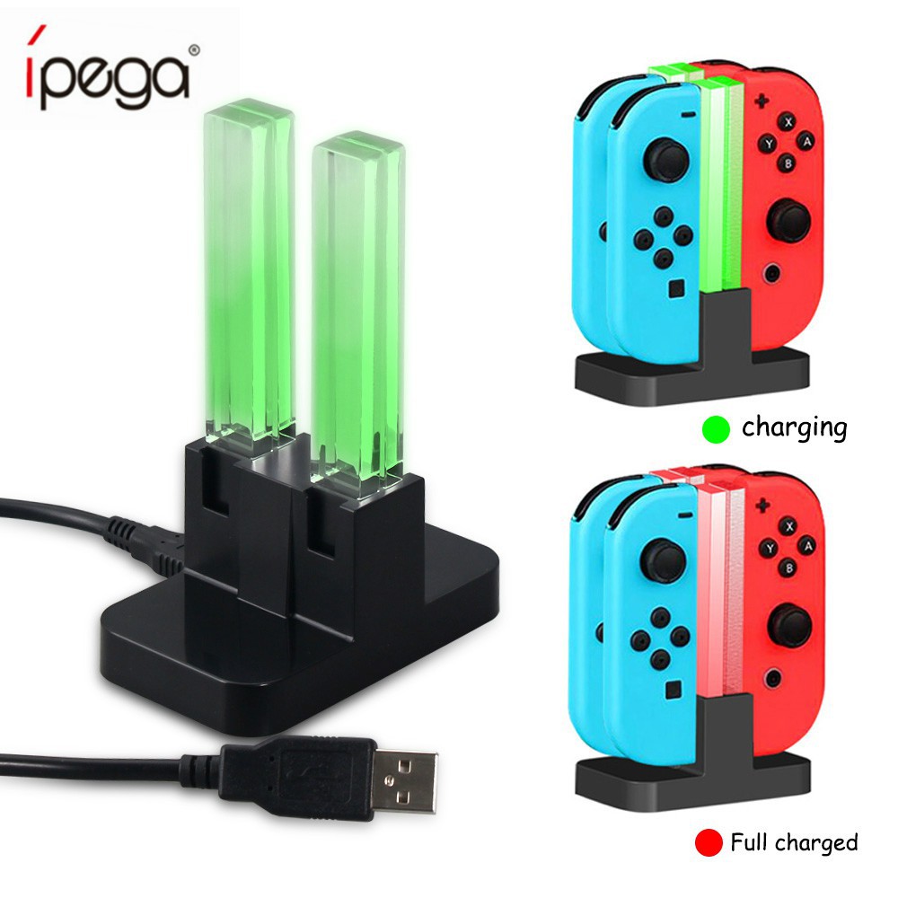 Dock sạc 4 trong 1 LED USB cho tay cầm chơi game Nintendo Switch