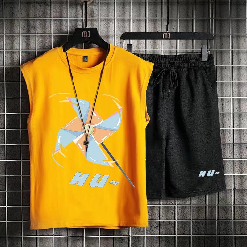 Set đồ thể thao sát nách phong cách Nhật Bản năng động cho nam M-8XL