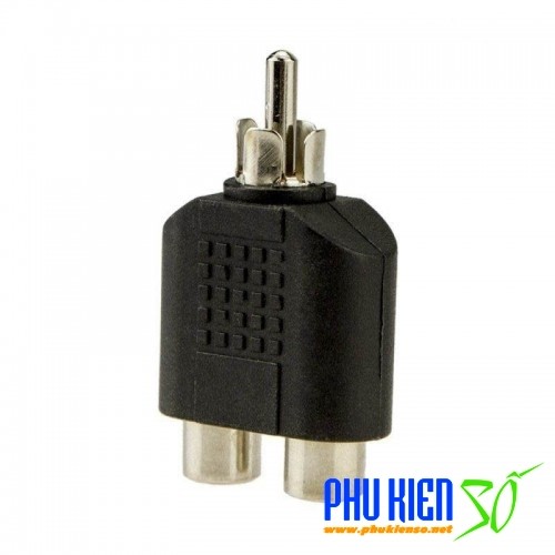 Đầu chia jack loa hoa sen AV (RCA) 1 ra 2 (1 chiếc)