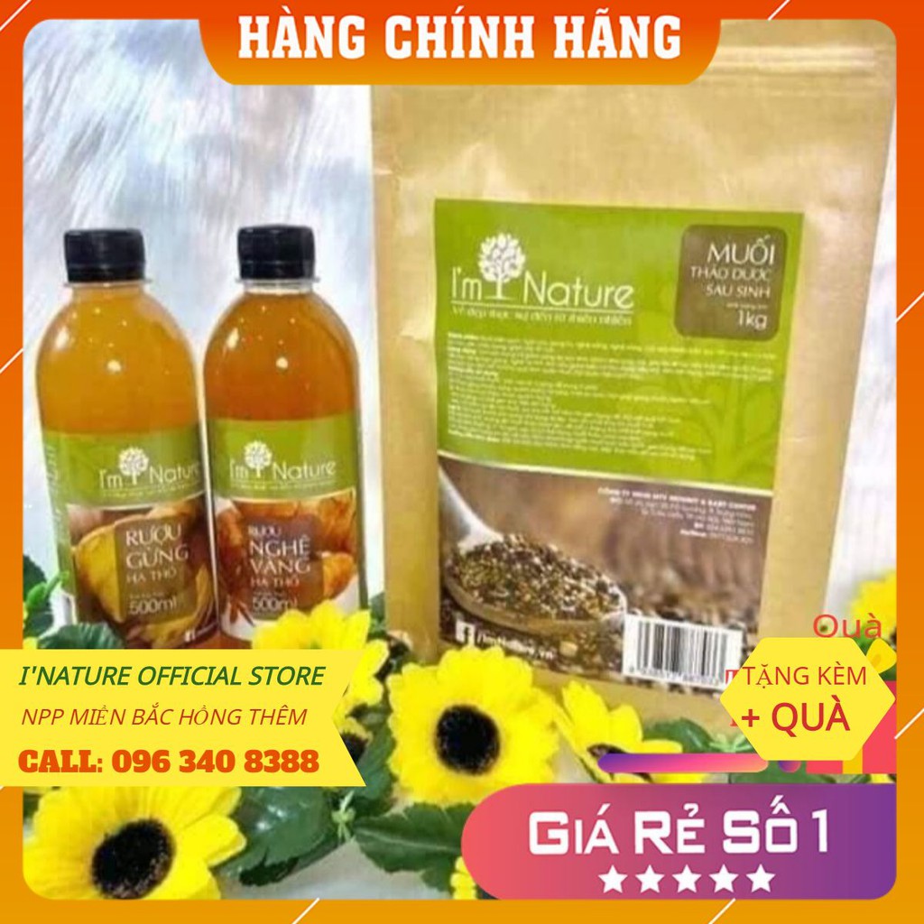 Rượu Nghệ Vàng Hạ Thổ I'm Nature Làm Mờ Thâm Rạn - Sáng Da - Se Khít Lỗ Chân Lông Chai 500ml