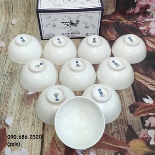 bộ chén sứ trắng Minh Long - chén sứ trắng Minh Long