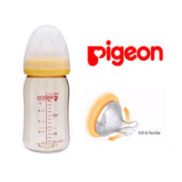 Bình sữa pigeon ppsu plus cổ rộng 160ml