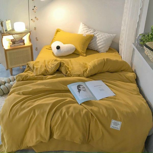 Bộ Chăn Ga Gối Cotton TiCi Phong Cách Hàn Quốc Cao Cấp Đủ Kích Thước Đủ Màu Không Kèm Ruột Gối (CG2)