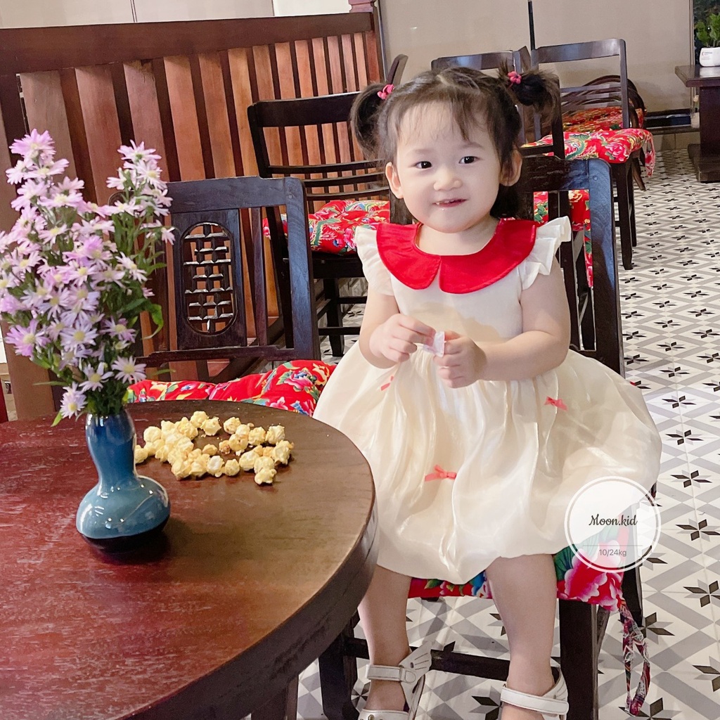 Váy đầm dài tay công chúa cho bé gái 8-20kg