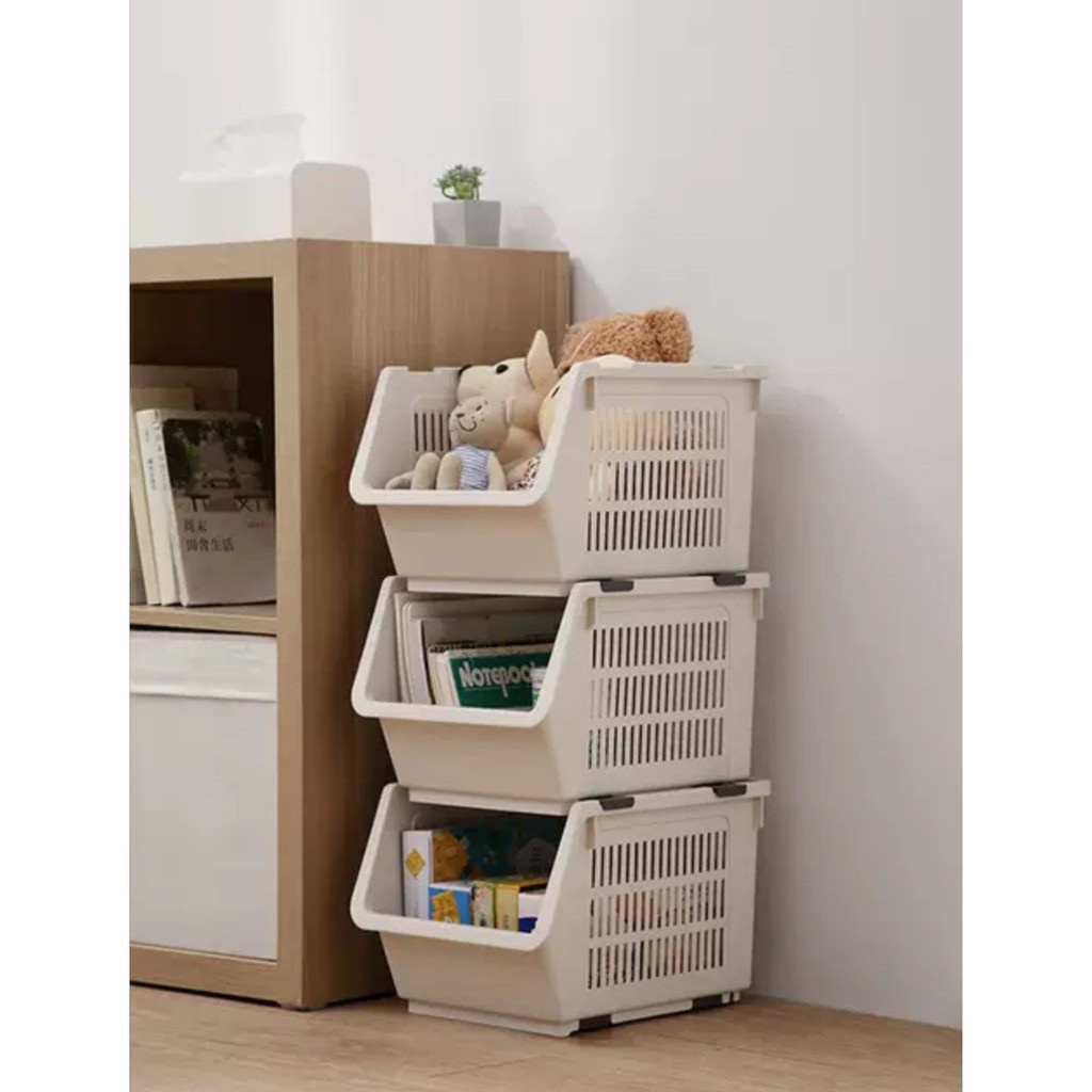 Combo 3 Kệ xếp tầng đa năng Việt Nhật đựng đồ tiết kiệm không gian chất liệu nhựa bền đẹp