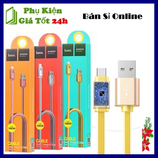 Cáp Sạc Hoco UPL12 Micro 1m2 - Có Đèn Báo Tự Động Ngắt Khi Đầy