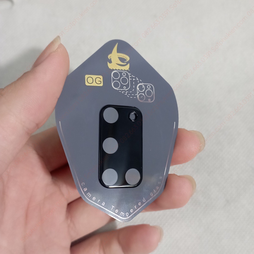Kính cường lực camera oppo a52 đế đen trong suốt giúp bảo vệ cam, chụp hình đẹp
