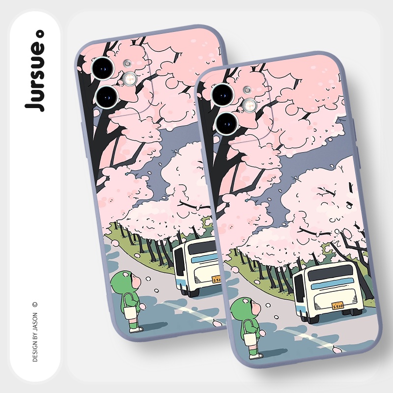 Ốp lưng JURSUE mềm hoạt hình dễ thương đẹp Cho iPhone 14 13 12 11 Pro Max SE 2020 X XR XS 8 7 ip 6S 6 Plus kute Y2377