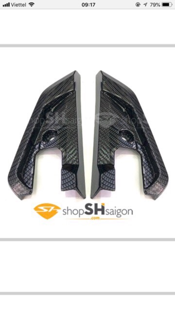 Combo 6 món ốp bô + chụp đít pô + bầu gió + đầu + đuôi + ốp gac chan