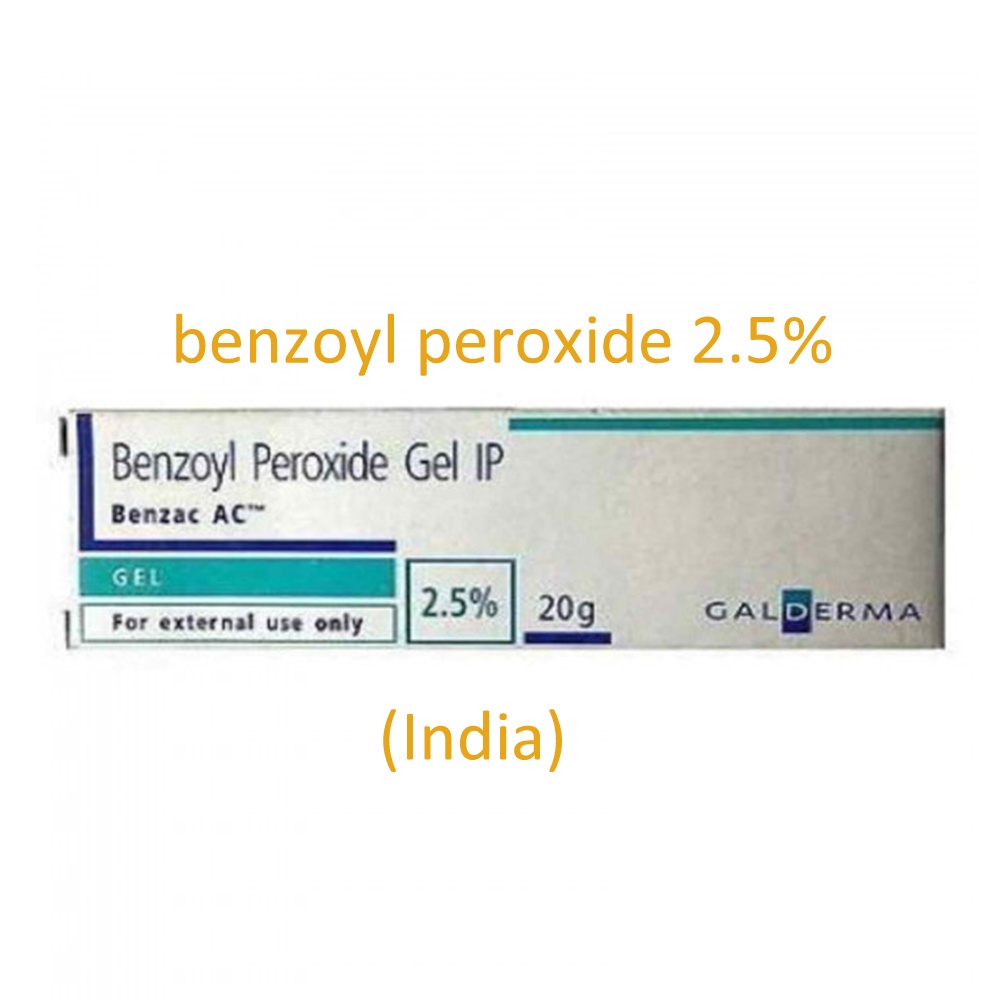 Chấm mụn Benzac AC (20g) - 5% và 2.5% benzoyl peroxide, giảm mụn, hết mụn sưng viêm nhanh (Ấn Độ)