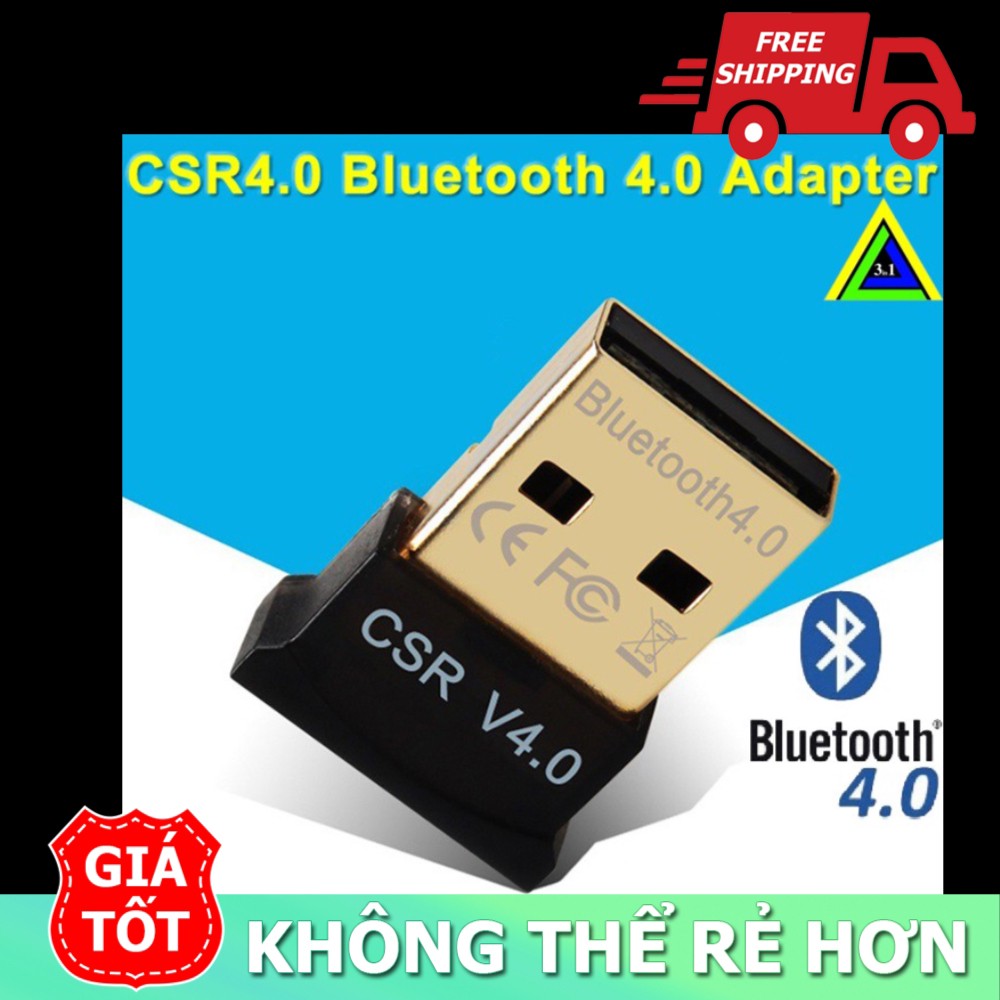 USB Bluetooth CSR 4.0 - bổ sung bluetooth cho máy tính -dc484