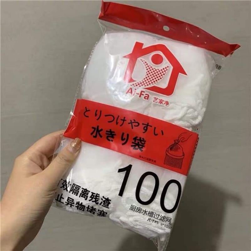Túi lọc đựng rác thừa giúp bạn loại bỏ rác tiện lợi 100 Túi Lọc Rác Bồn Rửa Chén Bát,
