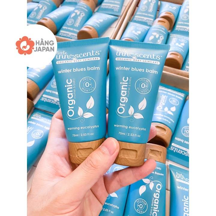 Dầu bôi ấm ngực cho bé Organic Little Innoscent 75ml - Dầu thoa giữ ấm, tránh cảm cho bé từ sơ sinh - Hàng Úc