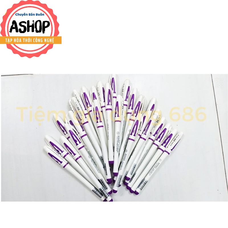Hộp 12 bút gel chữ A AIHAO màu đen xanh💙đỏ❤️️ tím💜  🌈 ASHOP - TẠP HÓA THỜI CÔNG NGHỆ