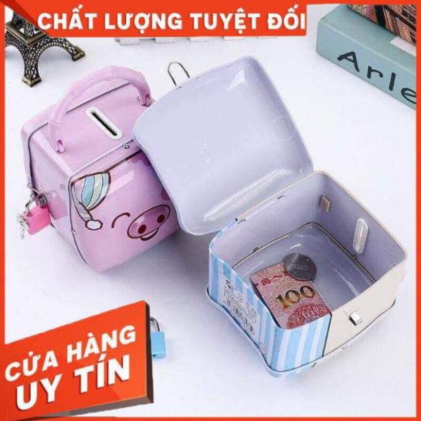 Flashsale Heo Két Sắt Tiết Kiệm Mini Có khóa Cho Bé