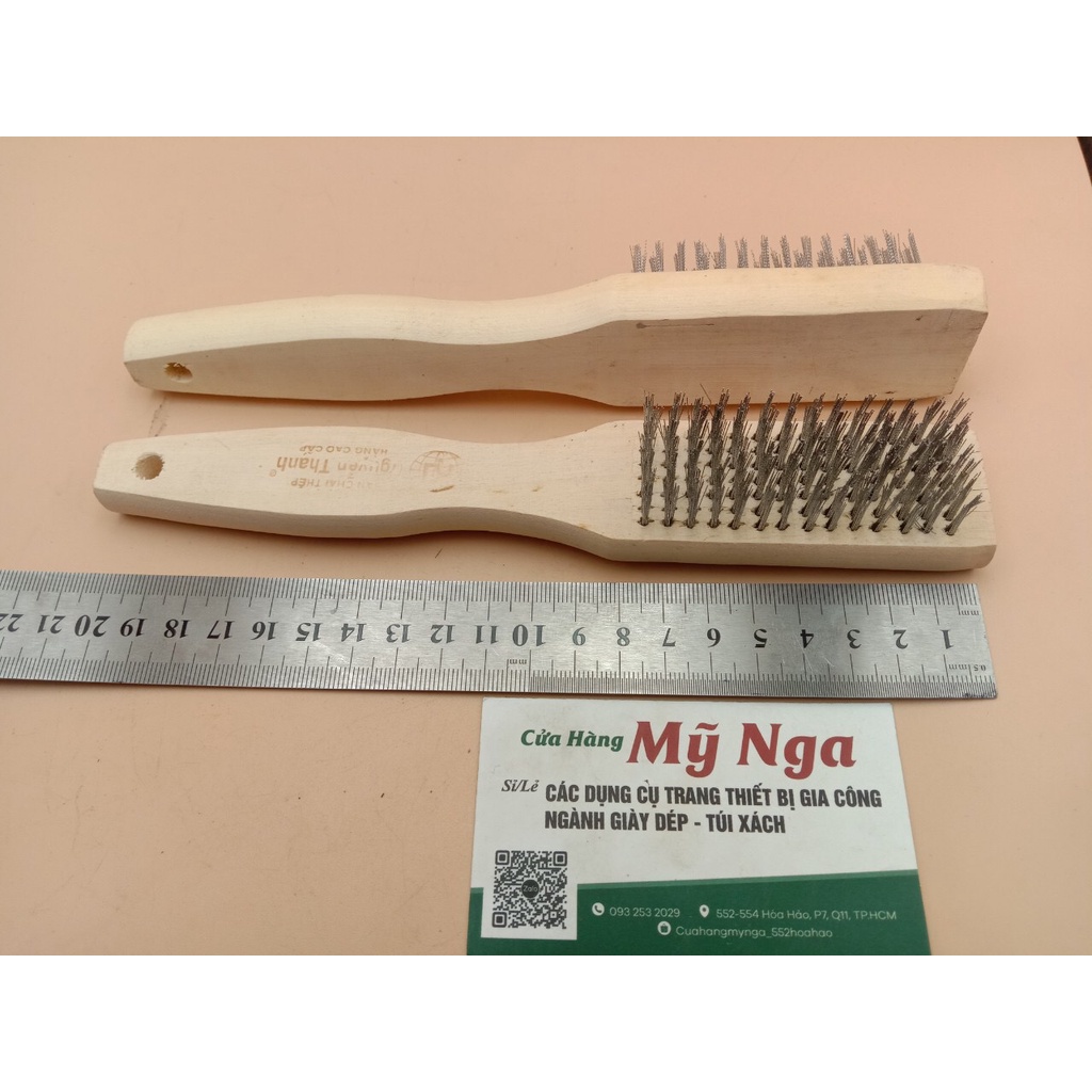 Bàn chải Cán Gỗ vệ sinh máy móc 3 hàng - 5 hàng - 7 hàng
