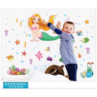 Decal dán tường nàng tiên cá