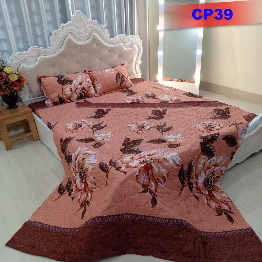 Bộ chăn ga gối Cotton Poly 5 món cao cấp Set chăn hè điều hòa