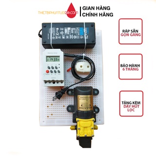 Trọn bộ máy bơm đơn tăng áp 12v Sinleader mini kèm biến điện công tắc hẹn giờ tự động ráp sẵn bảng điện - MHL
