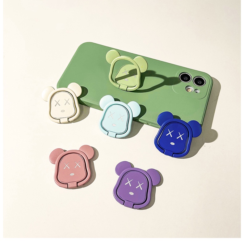 Ring điện thoại, giá đỡ điện thoại hình Bear Brick đủ màu