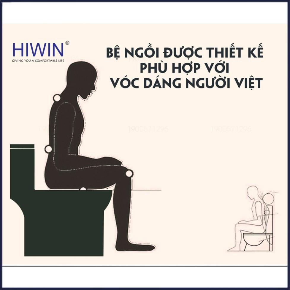 Bồn cầu nguyên khối sứ tráng men chống bám bẩn cao cấp HIWIN MT-2040