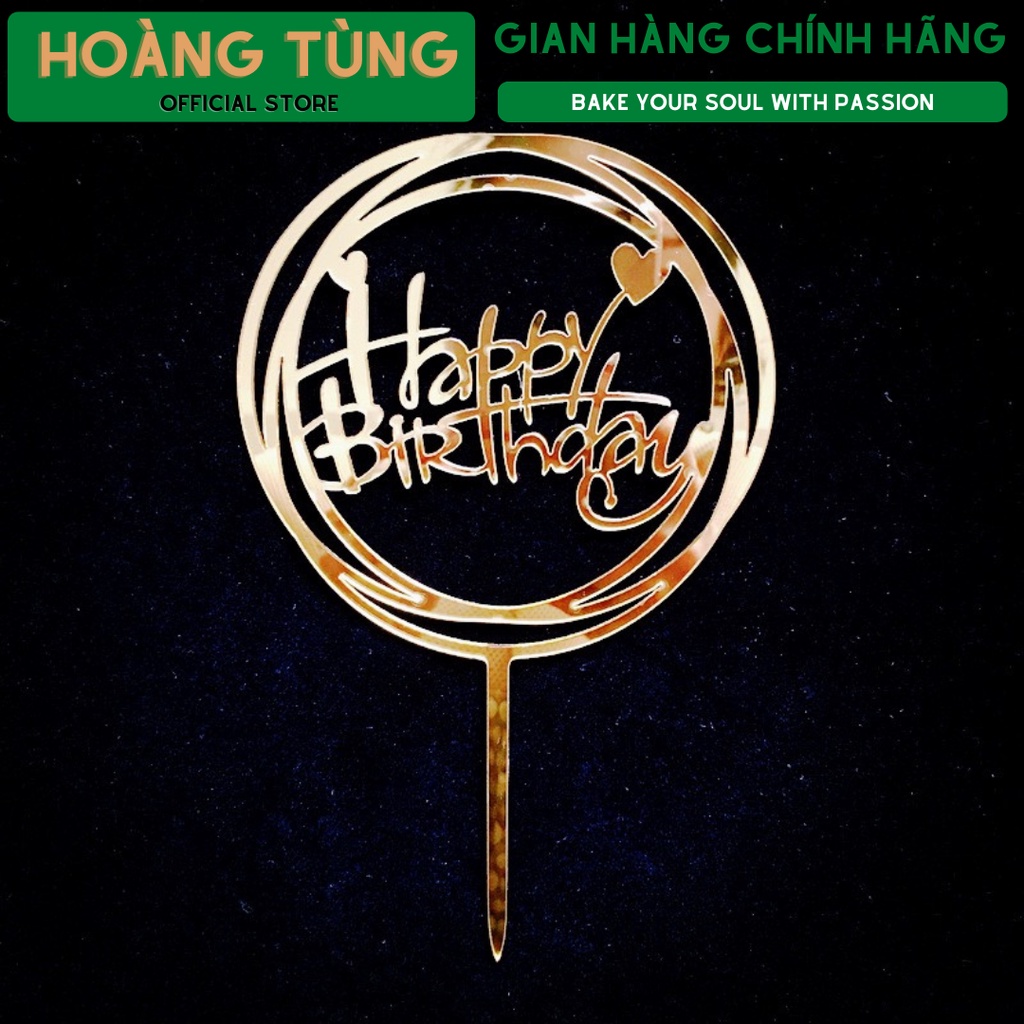 Combo 10 que cắm trang trí bánh sinh nhật, bánh kem, chữ Happy birthday