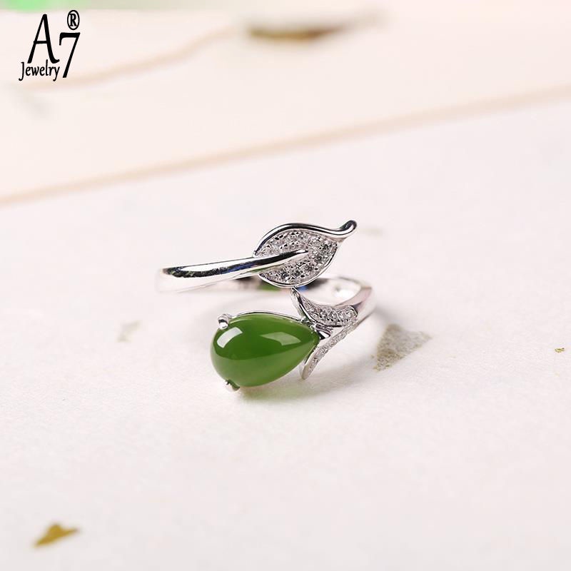 Nhẫn Bạc S925 Họa Tiết Lá Giọt Nước Thời Trang