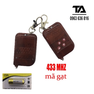 Điều khiển cửa cuốn 433 MHZ mã gạt - remote cửa cuốn tự học lệnh 433 mhz