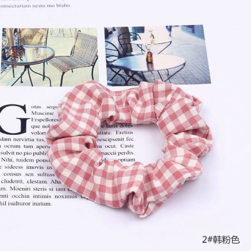 Dây buộc tóc kẻ ( shop giao màu ngẫu nhiên )
