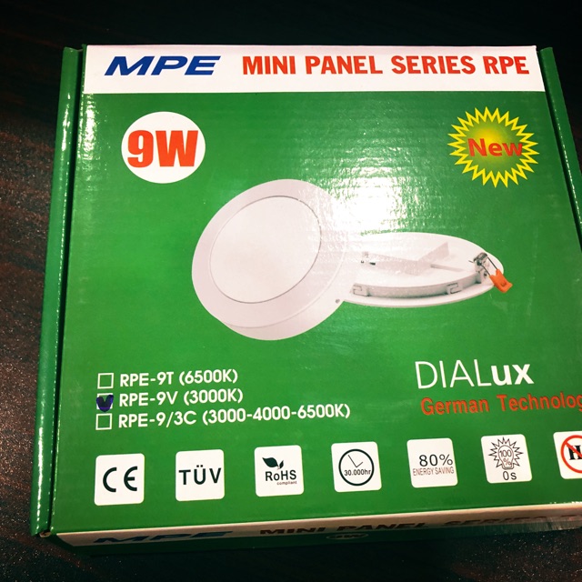 Đèn led tròn âm trần MPE 9W RPE-9